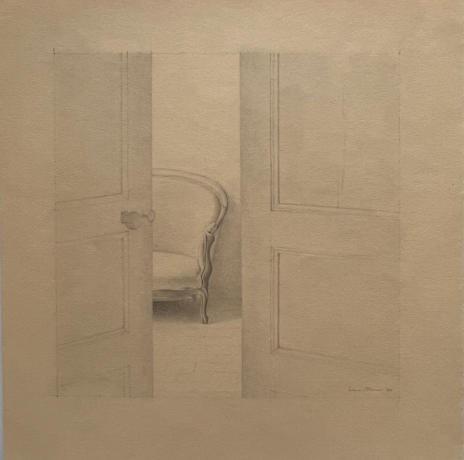 Wim Blom-Chair in doorway 1984   9.5 x 9.5 inch    $1125      inquire info@wimblom.ca  