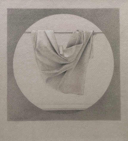 Wim Blom-Folded cloth 1993 pencil on paper  18 x 19 cmWim Blom-Folded cloth 1993 pencil on paper  18 x 19 cm