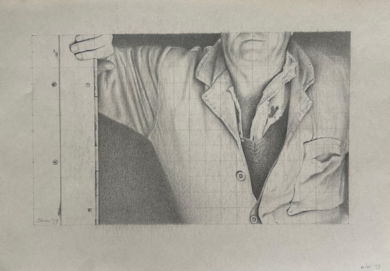 Wim Blom-Man in shirt 1977 5.5 x 8 inch. $950         inquire info@wimblom.ca