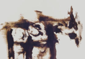 Wim Blom-Two figures in a landscape 1968