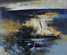 Wim Blom- Lake shore 1963 34x42 inch