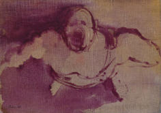 Wim Blom -Man shouting original on heavy canvas 1968 available Estate inquire