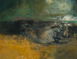 Wim Blom - Abstract Composition with Green, Grey and Yellow  1968