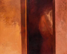 Wim Blom - Girl in doorway 1974 oil on canvas 59x72cm0
