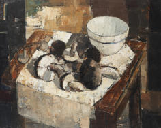 Wim Blom - Still life of mushrooms-70 x 88 cm