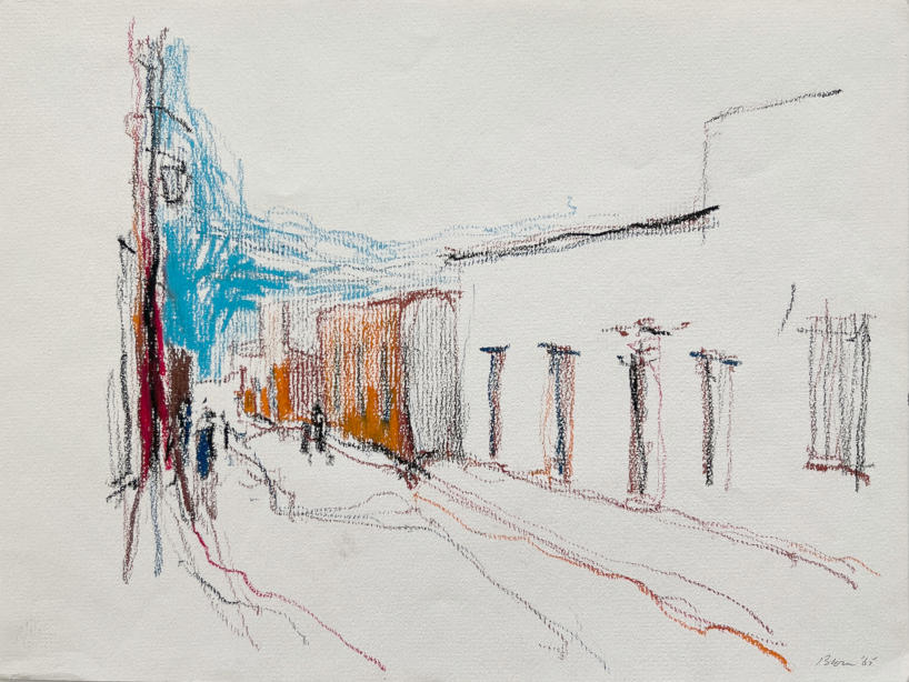 Wim Blom - Street in Florence original on paper 1965 available Estate inquire