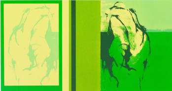 Wim Blom -  Untitled 1973 - screenprint 26.5x49 cm