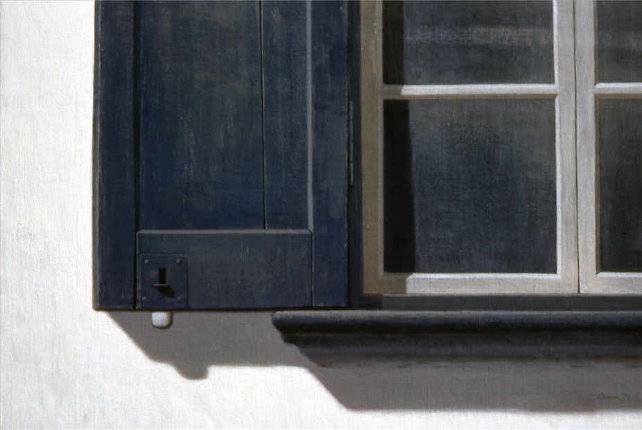 Wim Blom - Blue window 1978 oil on canvas 35.5x51 cm -Mrs.H.Bothwell Johannesburg 