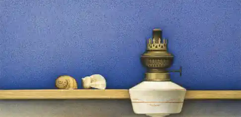 Wim Blom - Oil lamp and shells