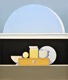 Wim Blom - Still life below an open window  2015