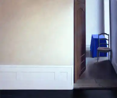 Wim Blom -  Room with blue table cloth