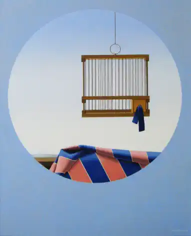 Wim Blom Suspended bird cage