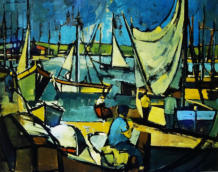 Wim Blom-Fisherman in Rimini 1953 16”x24”