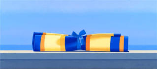 Wim Blom-Napkin by the sea 2006 oil on panel 26.5 x 60 cm- 10 3/8 x 23 5/8 inches