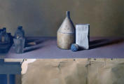 Wim Blom-Oil can with book on table