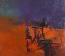 Wim Blom-RECEDING LANDSCAPE, 1972 oil on canvas 54x63cm