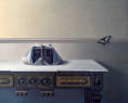 Wim Blom-Wrapped object 1983 oil on canvas 60x73 cm