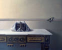 Wim Blom-Wrapped object 1983 oil on canvas 60x73 cm