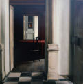 Wim Blom- Empty room with red table cloth
