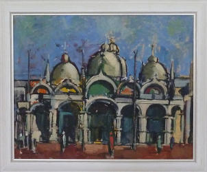      Wim Blom- II   Venice facade 1953  40 x 50 cm 