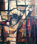 Wim Blom- painted in England-Crucifiction 1958-59-16"x22"