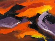 Wim Blom - Abstract Turbulent Seascape 1957  18x22"