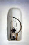 Wim Blom - Sikkel and oil lamp 1989 10”x18” 