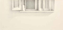 Wim Blom - Southern-window-2010-charcoal-on-paper.-19-x-38-cm