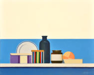 Wim Blom - Still life with a striped box - 2016 20”x24” 