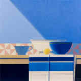 Wim Blom - Still life with striped cloth 2010 - 22”x22’