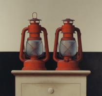 Wim Blom - Two oil Lamps 2003 - 20”x24”