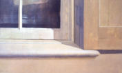 Wim Blom - Yellow window 1975 oil 33x55 cm
