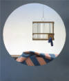 Wim Blom 197-Hanging bird cage 1988-grey frame