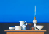 Wim Blom Evening still life 1986  18"x32"