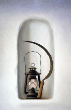 Wim Blom Sikkel and oil lamp 