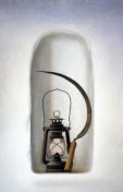 Wim Blom Sikkel and oil lamp 