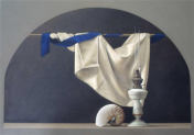Wim Blom  Draped cloth lamp and nautilus