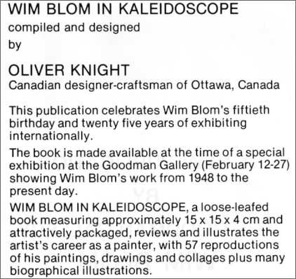 Wim Blom in Koleidoscope 1977